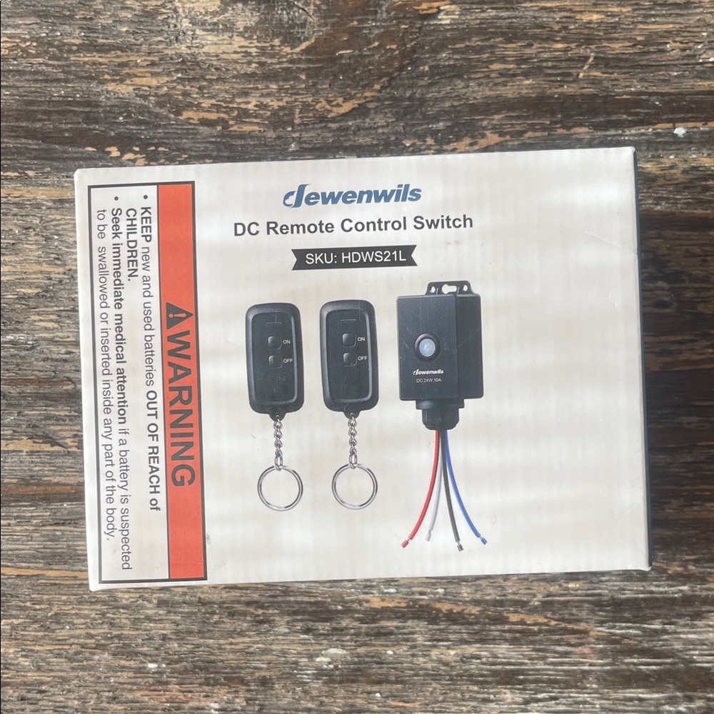 Black DC Remote Control Switch